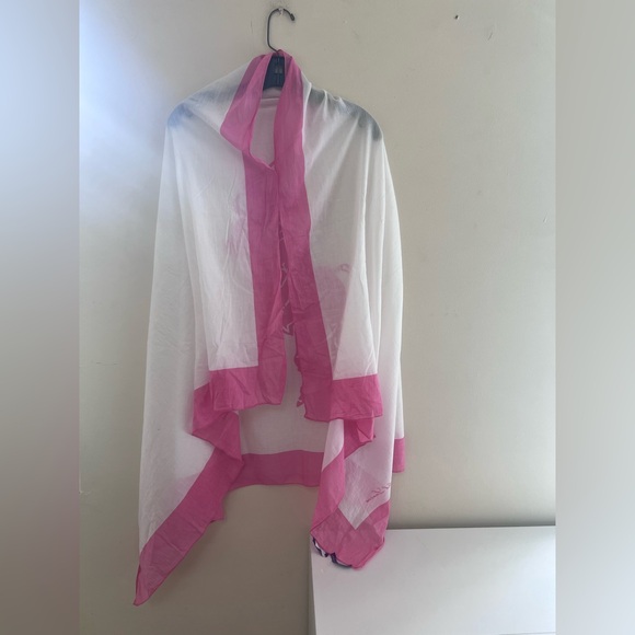 Ralph Lauren Pink and White Scarf - Picture 3 of 12